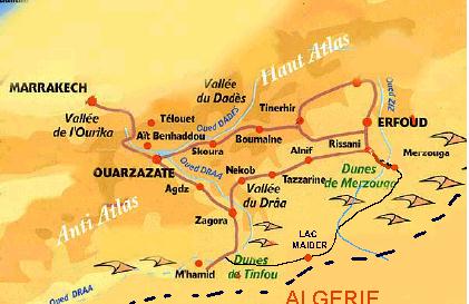 carte-ouarzazate-Mhamid